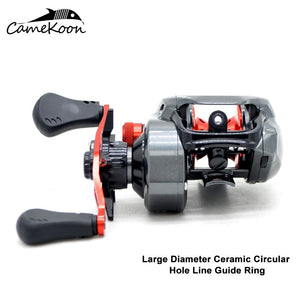 CAMEKOON Baitcasting Reels Left/Right Hand 7.3:1 Ultra Smooth Saltwater Bait Caster Wheel with Magnetic Brake Coil