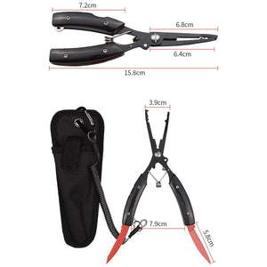 Portable Folding Multifunctional Fishing Pliers Stainless Steel Scissors Line Cutter Remove Hook Fishing Tools Pliers