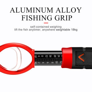 Lip Grip with Scales Catch Fishing Tool Fish weighting Clamp Tackle Holder Anti Slip Clip Rope Lip Grip Pliers Aluminum