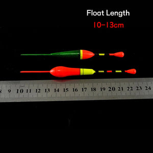 10PCS Fishing Float Mixed Colour with Tackle Box + Hooks Combo