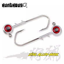 Load image into Gallery viewer, Fishing soft plastic jig Hooks With Red 3d Eyes 5g 7g 10g 14g Zinc Alloy Head
