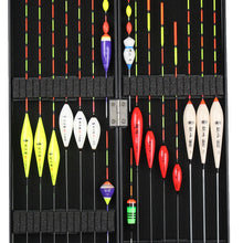 Load image into Gallery viewer, 17pcs Lot (Including Box) Fishing long tail Float Set Mix Size Fishing Accessories ABS Plastic Box