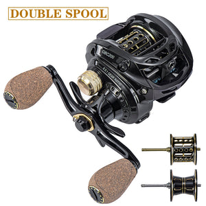 GBC200 Carbon BFS Bait casting Fishing Reel  Double Spool Smooth Casting