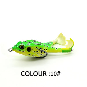 Frog Fishing Lure Frog Propeller Foot Flippers Artificial Bait 9Cm/13.7G Floating Bionic Soft Lure Fishing Wobblers