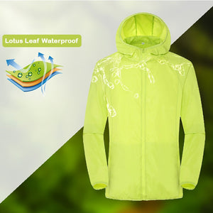 Rain Jacket Men Women Waterproof raincoat Clothing Fishing Quick Dry Skin Windbreaker With Pocket