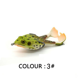Frog Fishing Lure Frog Propeller Foot Flippers Artificial Bait 9Cm/13.7G Floating Bionic Soft Lure Fishing Wobblers