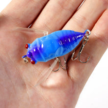 Load image into Gallery viewer, 1x Cicada Hard Fake Bait Fishing Lure 5cm 6g  Artificial surface popper Insect Tackle
