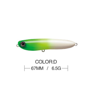 1PCS 67MM 6.5G Pencil stick popper Floating Fishing Lure Artificial Hard Bait Saltwater Quality Professional Tackle