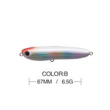 Load image into Gallery viewer, 1PCS 67MM 6.5G Pencil stick popper Floating Fishing Lure Artificial Hard Bait Saltwater Quality Professional Tackle