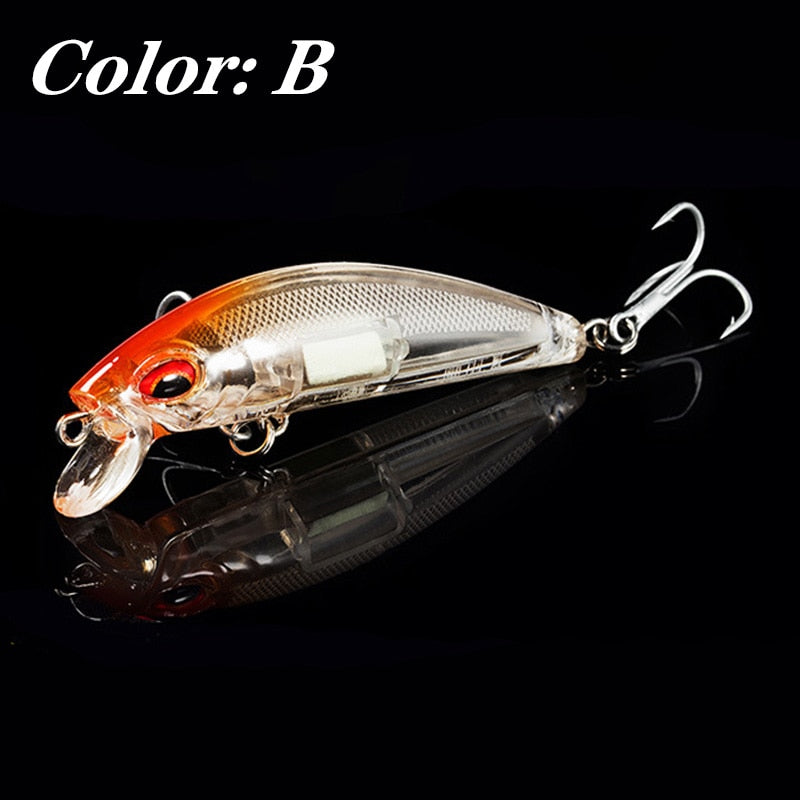 1Pcs 3D Eyes Luminous Minnow light up Fishing Lures 7cm 11.5g Jig Sink –  Beef Baits