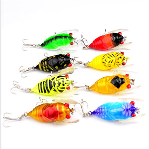 1x Cicada Hard Fake Bait Fishing Lure 5cm 6g  Artificial surface popper Insect Tackle