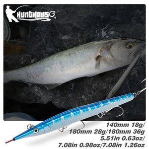 Needle Pencil Gar jigging Fishing Lure 140mm 180mm Stick sinking bait