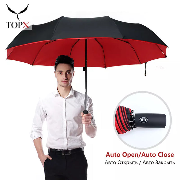 Umbrella Windproof Double Layer Resistant Fully Automatic Rain 10K Strong