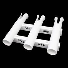 Load image into Gallery viewer, 3 Tubes Link White  Plastic Fishing Rod Racks Holder Socket for Boat Marine