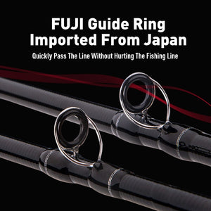 Fishing Rods 2 Section Ultralight Fuji Guide Ring UL L M ML Fast Spinning Casting Travel Pole Feeder Rod
