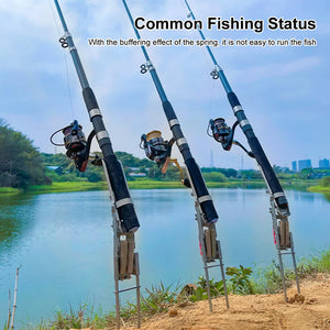 Automatic Fish hooking fishing Rod Holder Stainless Steel Rack Adjustable Spring