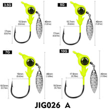 Load image into Gallery viewer, 5PCS Weighted Fishing Hooks 3.5g-5g-7g-10g Jig Head Hook Spinner Spoon Fishing Tackle
