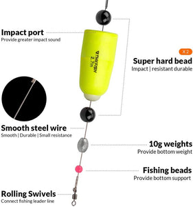 Fishing Floats Bobbers for Float Rig Rattle Popping Cork Weighted Popping Floats Tackle