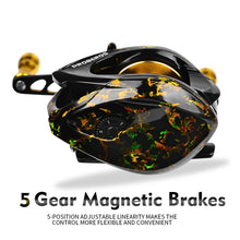 Load image into Gallery viewer, Baitcaster Reel 7.2:1 Gear Ratio Fishing Reel Metal Spool 8kg Max Drag Bait Casting Wheel Magnetic Brake System