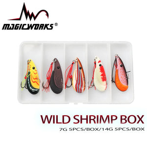 Metal prawn VIB Blade Shrimp 7G 14G 5PCS/Box Sinking Fishing Lure Vibration bait