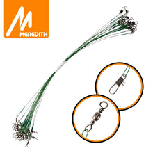 Load image into Gallery viewer, Steel Fishing wire trace Line 15cm-30cm Leader With Swivel Fishing Lead Core
