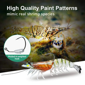 Lure 8.8g 11g 21g Luminous Fake Shrimp prawn Soft Silicone Artificial Bait