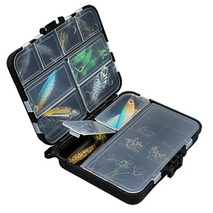 Composable Space Plastic Fishing Tackle Box 2 Layers 12 Individual Compartments