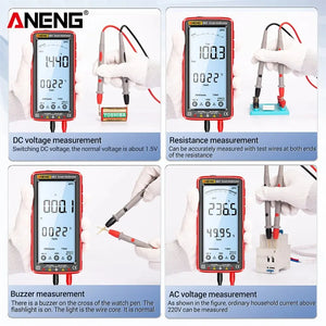 Rechargeable Multimeter Non-contact Voltage Meter Current Tester AC/DC Tester