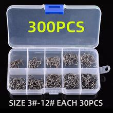 Load image into Gallery viewer, Fishing Hooks Set plus storage box Carbon Steel Barbed Fish Hooks fishing accessories