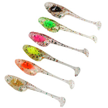 Load image into Gallery viewer, 5cm 0.8g T Paddle Tail Shad Fishing Lure Soft Lure Artificial Bait Lure jig hook set