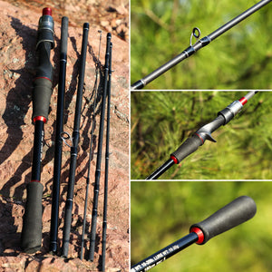 Fishing bait casting Rod and Reel combo Set 1.8/2.1m Carbon Max Drag 8kg with Line + Lure