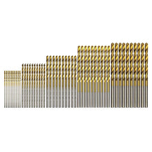 Load image into Gallery viewer, 50pc Titanium Plated Twist Drill Set 1-3mm Small Drill Bit Tool DIY Woodwork