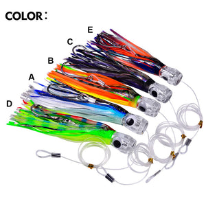 5PCS Octopus Skirt Baits 70g-96g Jig Head Squid Swimbait Fishing Lures With Soft Trolling