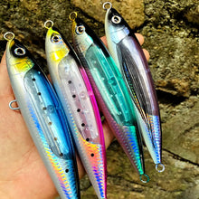 Load image into Gallery viewer, Sea Fishing Lure Stick bait Pencil Lure Top Water 165mm 70g GT Flash Blade