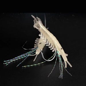 10x bags Soft Fishing Lure Rigs Luminous Shrimp prawn Bait Jigs