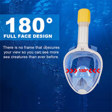 Load image into Gallery viewer, Snorkelling Mask Double Tube Silicone Full Dry Diving Adult Swimming Goggles
