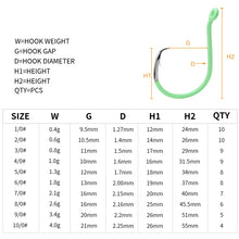 Load image into Gallery viewer, Circle Fishing Hook Luminous Left Offset 10 Sizes 4-10piece Pack Tackle
