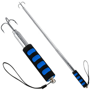 Telescopic Fishing Gaff Stainless Steel Triple Hook small strong Boat