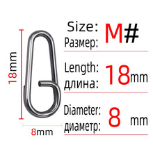 Load image into Gallery viewer, DNDYUJU 20-100pcs Fishing Pike Stainless Steel Bent Head Oval Split Rings Fishing Accessories Connector Pin Fishhook Lure Tackle