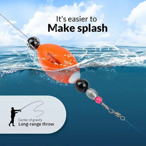 Fishing Floats Bobbers for Float Rig Rattle Popping Cork Weighted Popping Floats Tackle