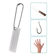 Load image into Gallery viewer, Fishing Hook Sharpener Portable Diamond Stone Tools Knife Whetstone Keychain  Fishing Accessories