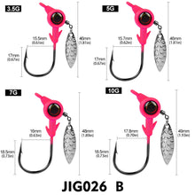 Load image into Gallery viewer, 5PCS Weighted Fishing Hooks 3.5g-5g-7g-10g Jig Head Hook Spinner Spoon Fishing Tackle