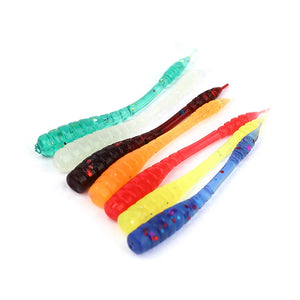 20pcs 4.5cm Soft jerk tail fishing Lure Pin Tail Bait Silicone Fishing Tackle