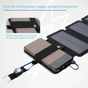 Outdoor Portable Solar Charging Panel Foldable 5V 1A USB Output Device Camping