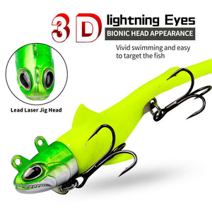 1PC Jig Head Soft Bait 13.5g-56g Sinking Silicone Lure With Jig head Hook Trolling Fishing Tackle