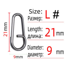 Load image into Gallery viewer, DNDYUJU 20-100pcs Fishing Pike Stainless Steel Bent Head Oval Split Rings Fishing Accessories Connector Pin Fishhook Lure Tackle