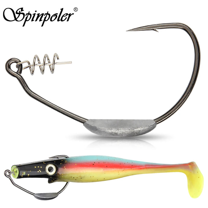 Weighted Swimbait weedless soft plastic Hook 5/0 7/0 10/0 Heavy Duty Wide Gap