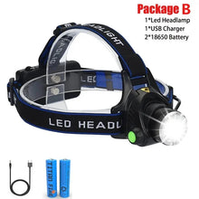 Load image into Gallery viewer, Rechargeable Headlamp Headlight Motion Sensor Led light Lantern Fishing Camping