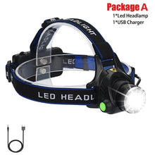 Load image into Gallery viewer, Rechargeable Headlamp Headlight Motion Sensor Led light Lantern Fishing Camping