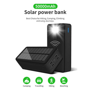 Solar Power Bank Solar Charging Mobile Phone Wireless Battery Fast Charging